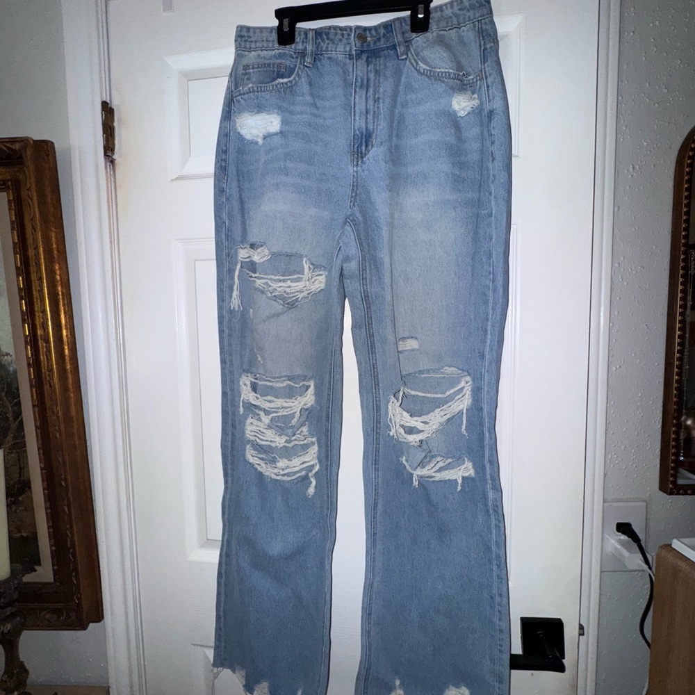 Flying Monkey Blue Boyfriend Jeans Vintage Distressed